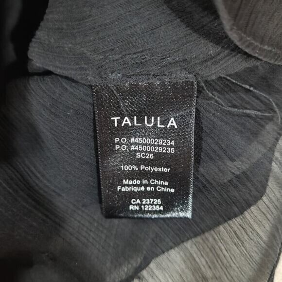 Talula Black Layered Chiffon Camisole Tank Top - Size Small - Picture 5 of 7